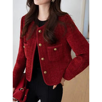 Luxury Cropped Tweed Jackets Women