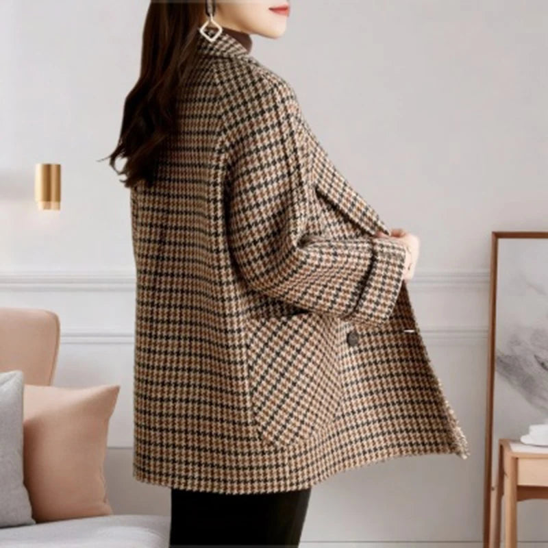 Vintage Wool Blazer Women Outerwear