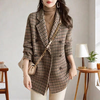 Vintage Wool Blazer Women Outerwear