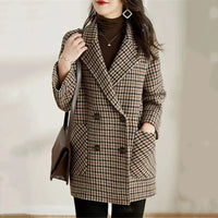 Vintage Wool Blazer Women Outerwear