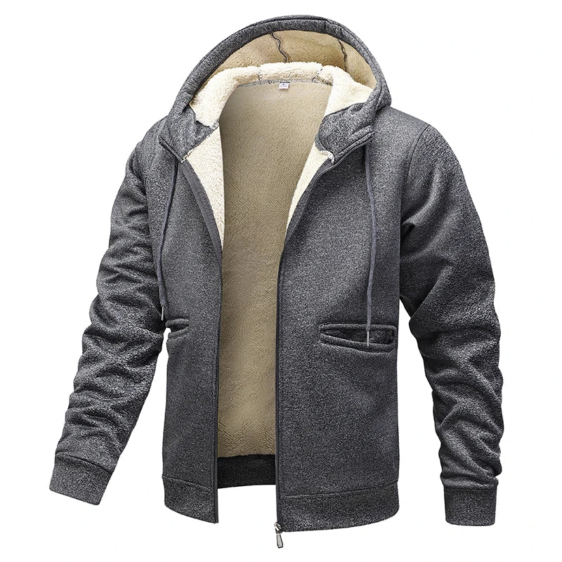 Winter hoodie men cashmere warm