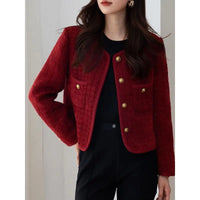 Luxury Cropped Tweed Jackets Women