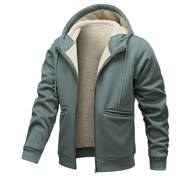 Winter hoodie men cashmere warm