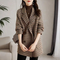 Vintage Wool Blazer Women Outerwear