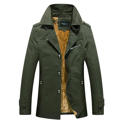 2023 New Men Winter Large Size Fleece Warm Lapel Jacket