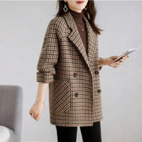 Vintage Wool Blazer Women Outerwear